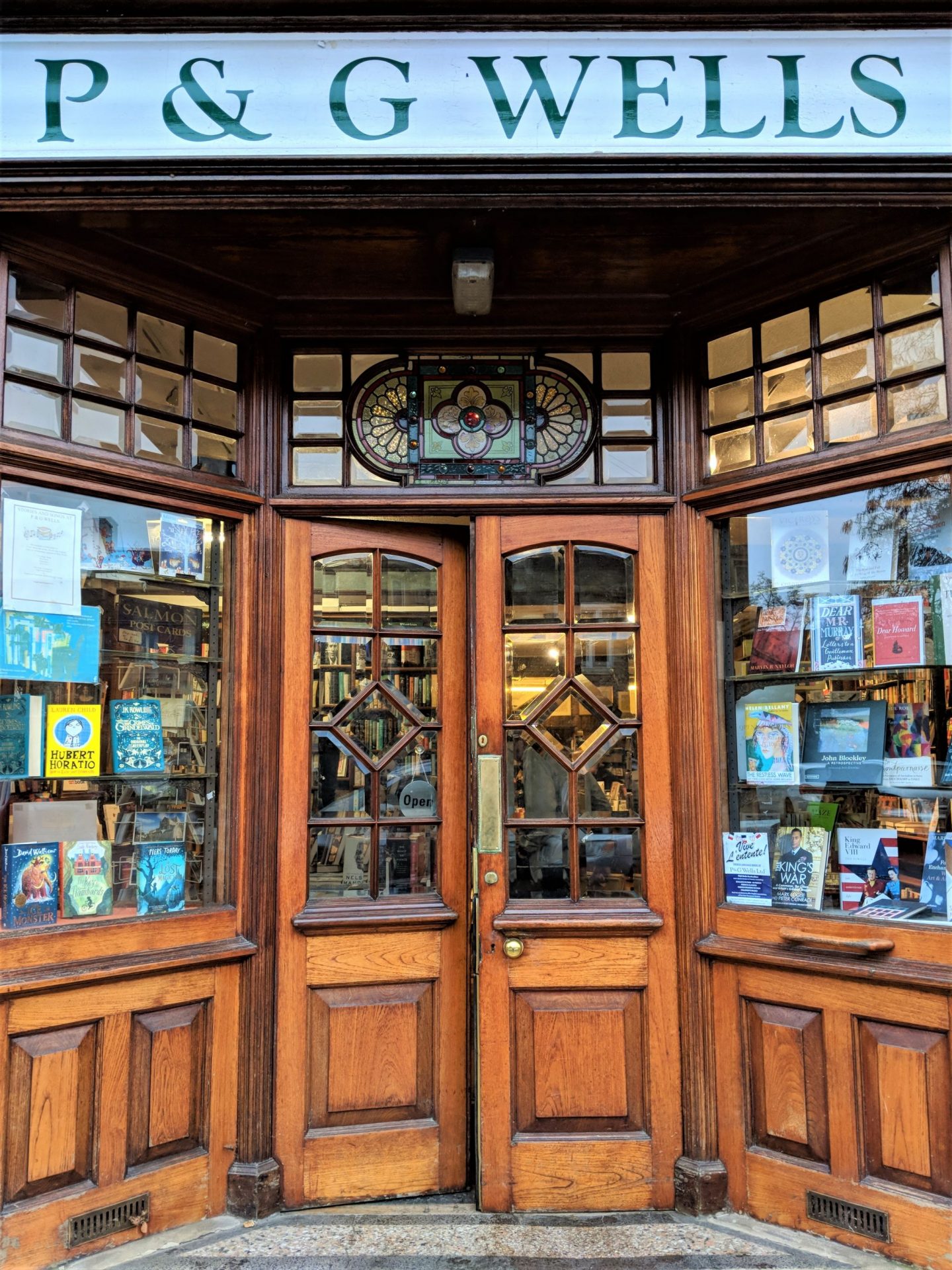 P&G Wells bookshop in Winchester, Hampshire, England